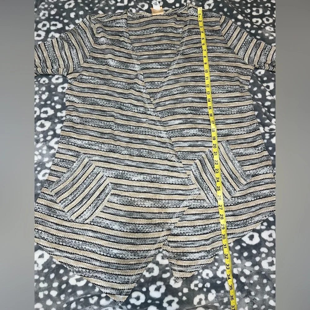 Ruby Rd. Women's Striped Duster Cardigan/Size Large - Picture 10 of 12